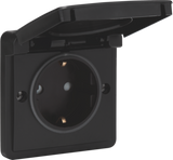 Niko-Steckdose 16A komplett mit Klappdeckel für sicheres Aufladen zu Hause 1fach - IP55 geeignet für Innen- und Außenanwendungen